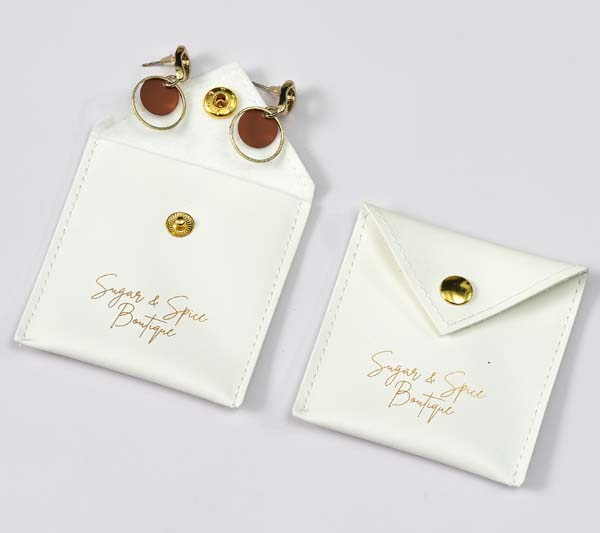 Beige PU Jewelry Pouch for Jewelry Package