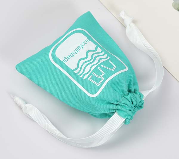 Turquoise Cotton Gift Pouch