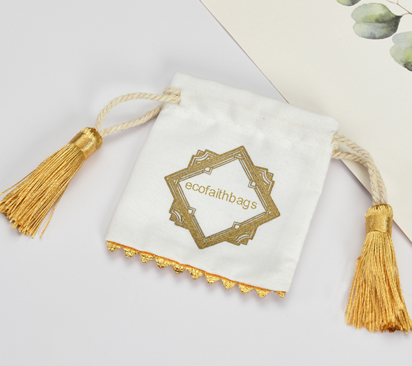 Cotton Pouch with Tassels