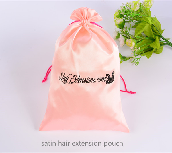 satin hair extension pouch