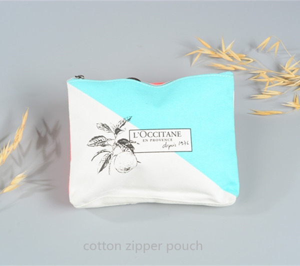 cotton canvas zipper pouch