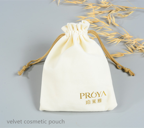velvet cosmetic pouch