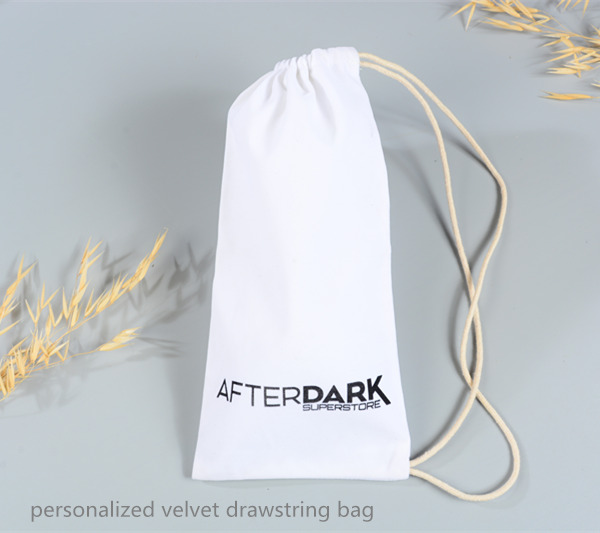 personalized velvet drawstring bag 