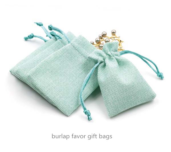burlap favor gift bag 