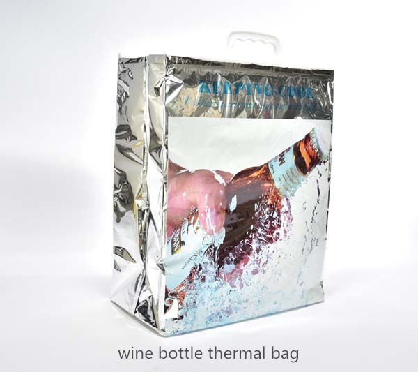 wine bottle thermal beverage tote bag