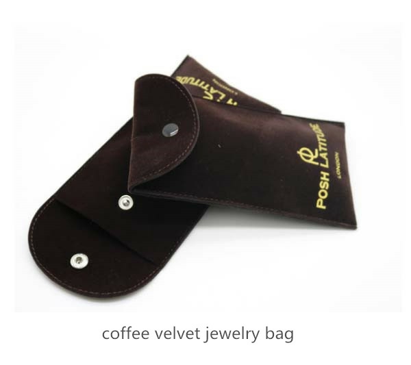 coffee velvet watch pouch customized logo