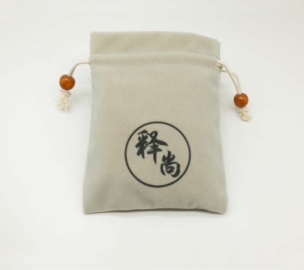 vintage velvet jewelry bag with drawstring beads