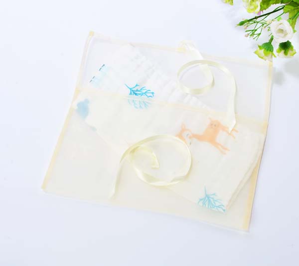 organza sheer envelope gift bag with silk ribbon bowknot