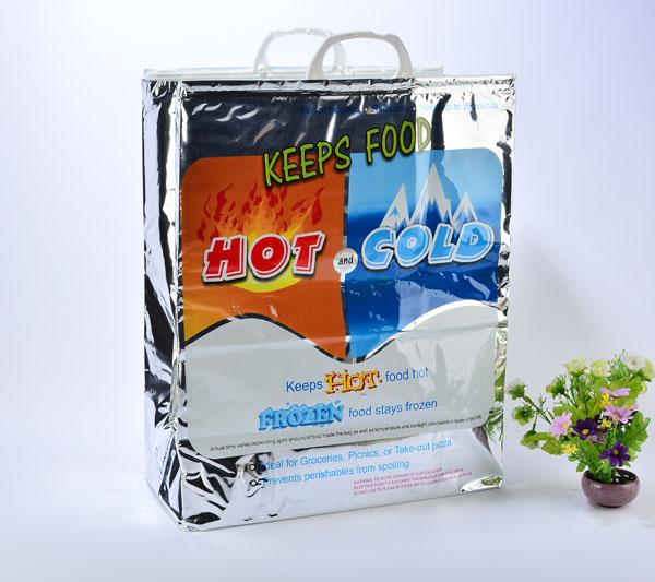gusset plastic isothermal tote bag extra large size