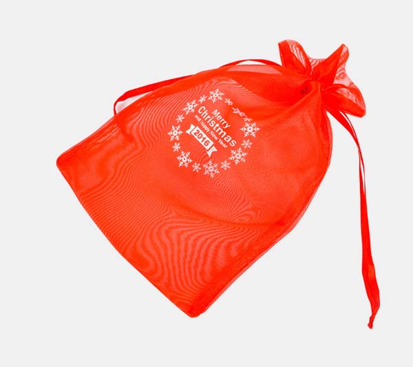 Christmas favors organza pouch