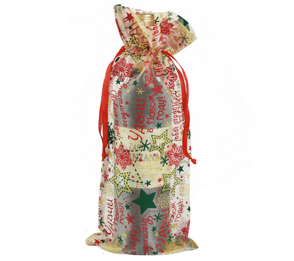 Christmas gift bag organza sheer festival party favors pouch