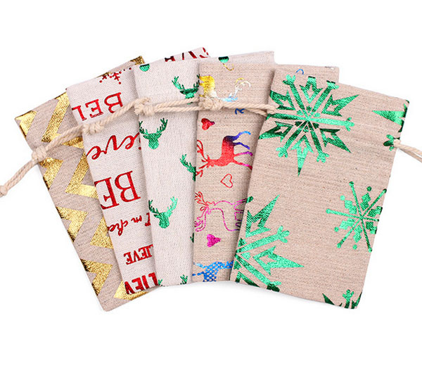 Jute Xmas Gift Pouch New Arrival 