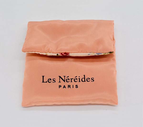 satin envelope jewelry bag with button closure 
