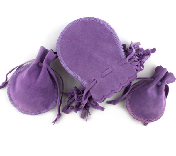 purple gourds velvet jewelry pouch 