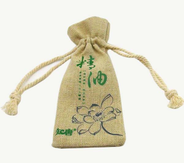 jute package bag for perfume bottle and essential oil 