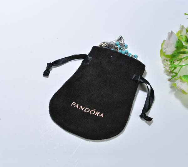 black velvet pandora jewelry pouch 