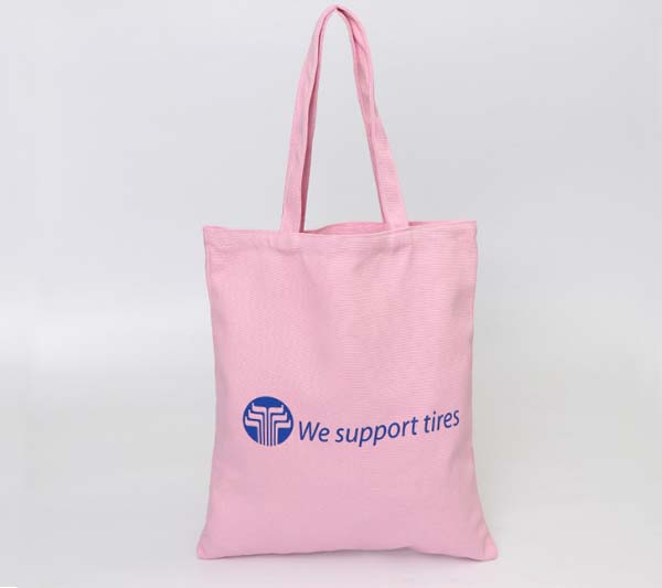 Pink Cotton Canvas Gift Tote Bag for Promotion