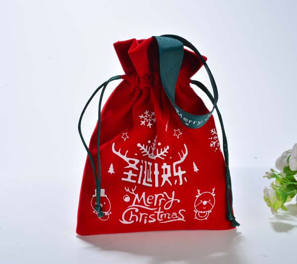 Red Velvet Christmas Gift Bag 