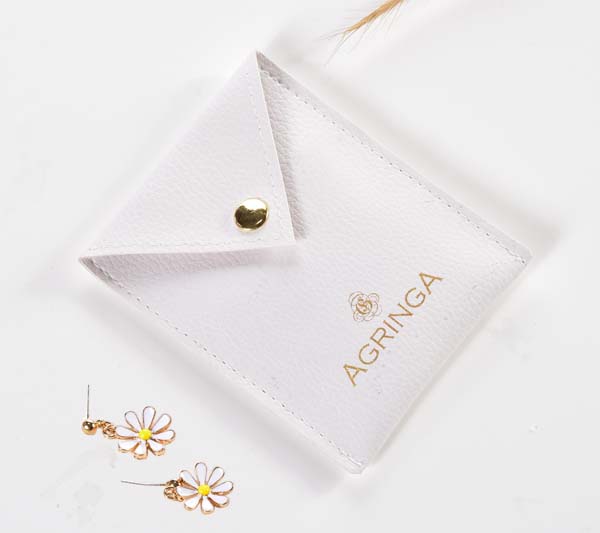PU Jewellery Pouch with Snap Button 
