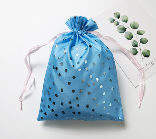 Sparkly Polka Dot Organza Satin Gift Bag 