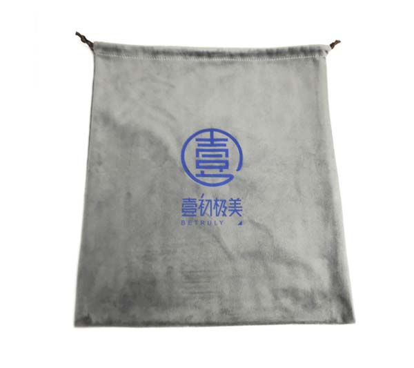 Soft Velour Drawstring Bag for Cosmetics 