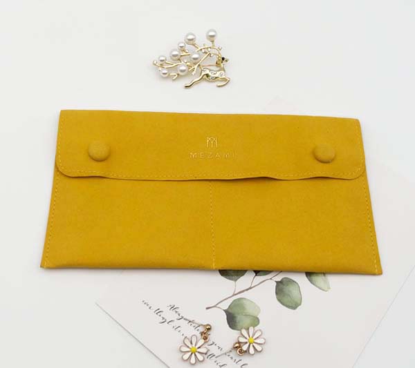 Yellow Fabric Jewelry Bag 