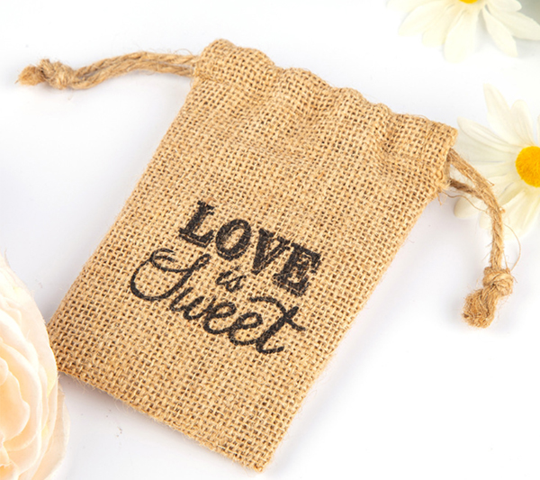 Small Vintage Jute Pouch