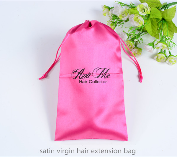 satin hair extension bag with tassels