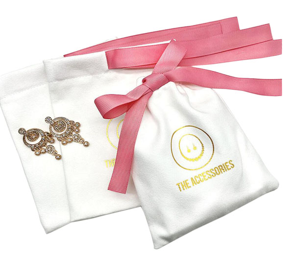 White Fabric Gift Bag Custom Logo 