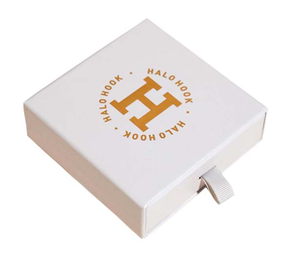 White Cardboard Jewelry Box Custom Logo